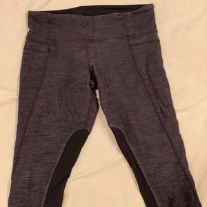 Lululemon black denim style cropped leggings